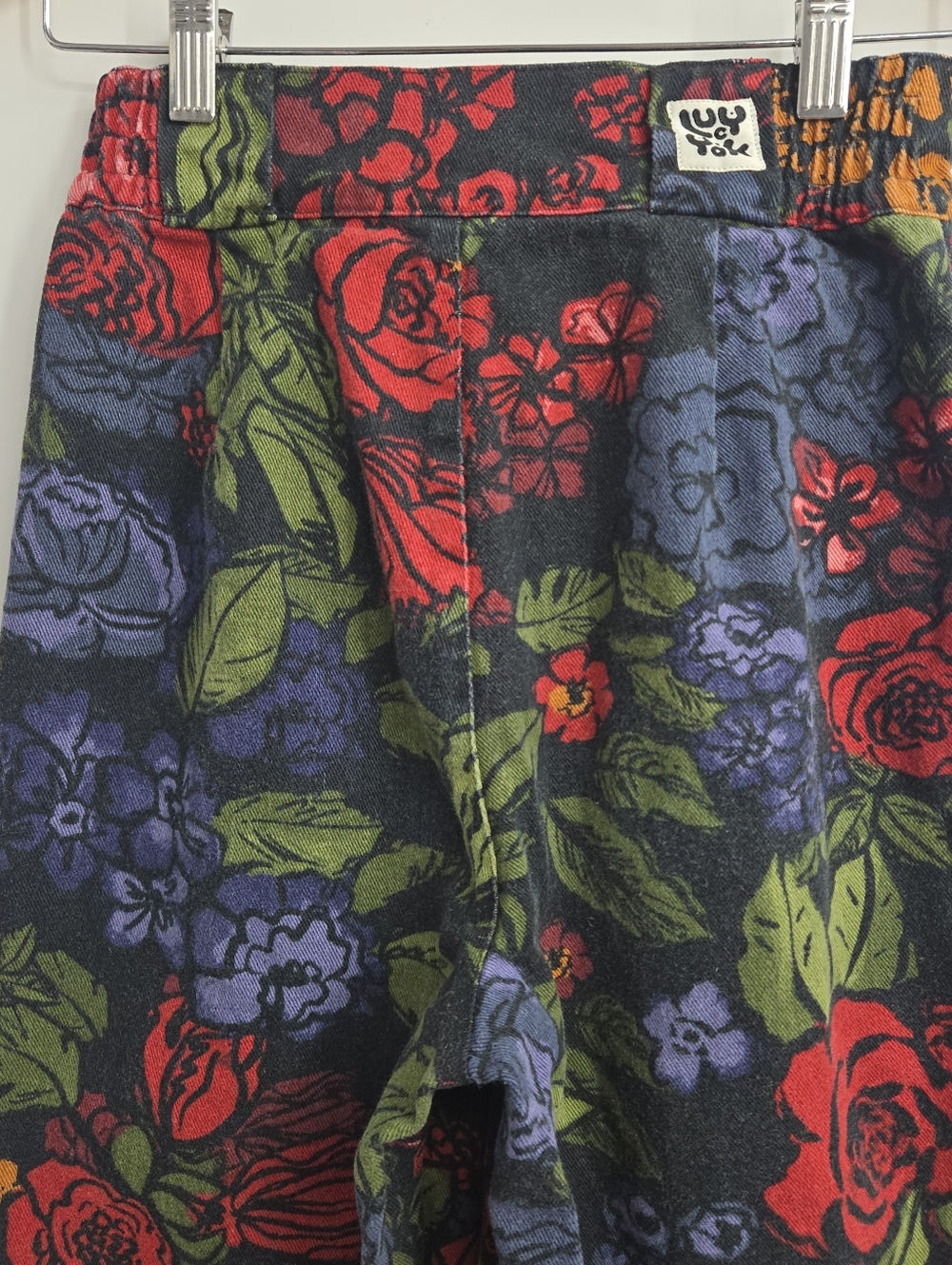 Lucy & Yak Pants Addison Rose Floral Print Denim - Picture 11 of 15